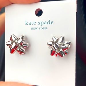 NWT ♠️✨Kate Spade Bourgeois Bow silver earrings
